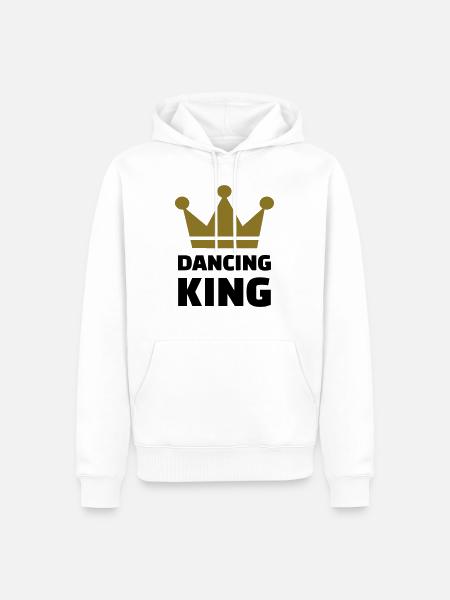 Dancing King - Sweat à capuche Premium bio Homme - blanc