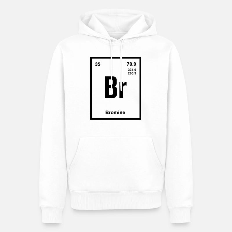 Brom - Männer Premium Bio Hoodie - Weiß