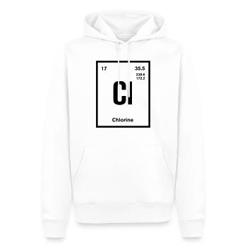Chlor Element im Periodensystem - Männer Premium Bio Hoodie - Weiß - Vorne - Nico (187cm)