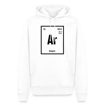 Argon Element im Periodensystem - Männer Premium Bio Hoodie - Weiß - Vorne - Nico (187cm)