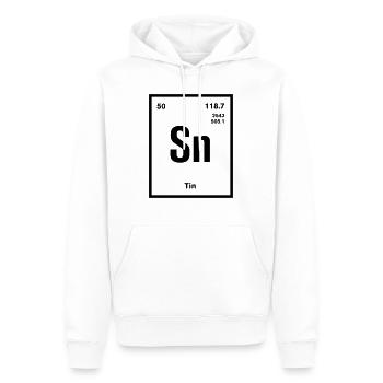 Tin Element im Periodensystem - Männer Premium Bio Hoodie - Weiß - Vorne - Nico (187cm)