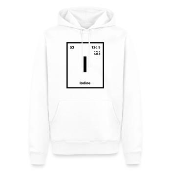 Iodine Element im Periodensystem - Männer Premium Bio Hoodie - Weiß - Vorne - Nico (187cm)