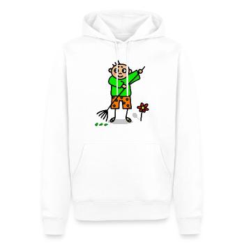 Gärtner Hobbygärtner - Männer Premium Bio Hoodie - Weiß - Vorne - Nico (187cm)