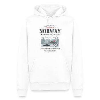 Norway Fishing - Männer Premium Bio Hoodie - Weiß - Vorne - Nico (187cm)