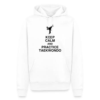 Taekwondo Taekwondoin Tae-Kwon-Do Tae Kwon Do - Sweat à capuche Premium bio Homme - blanc - Devant - Nico (187cm)