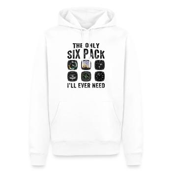 Pilots Six Pack Airplane Instruments - Men’s Premium Organic Hoodie - white - Front - Nico (187cm)
