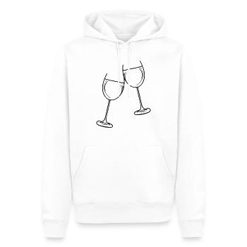 sekt wein glas - Männer Premium Bio Hoodie - Weiß - Vorne - Nico (187cm)