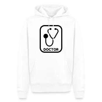 Arzt / Medizin / Ärztin / doctor - Männer Premium Bio Hoodie - Weiß - Vorne - Nico (187cm)