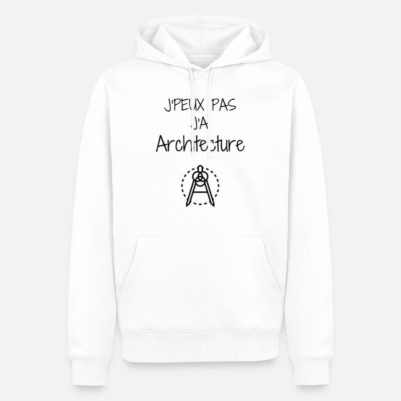 architecte / architecture / ingénieur / bâtiment - Sweat à capuche Premium bio Homme - blanc