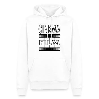 Cinéma cinéma cinéma - Sweat à capuche Premium bio Homme - blanc - Devant - Nico (187cm)