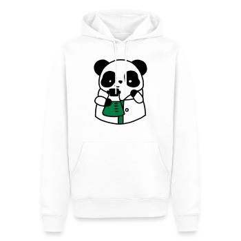 Panda chemical scientist technical biologist - Men’s Premium Organic Hoodie - white - Front - Nico (187cm)