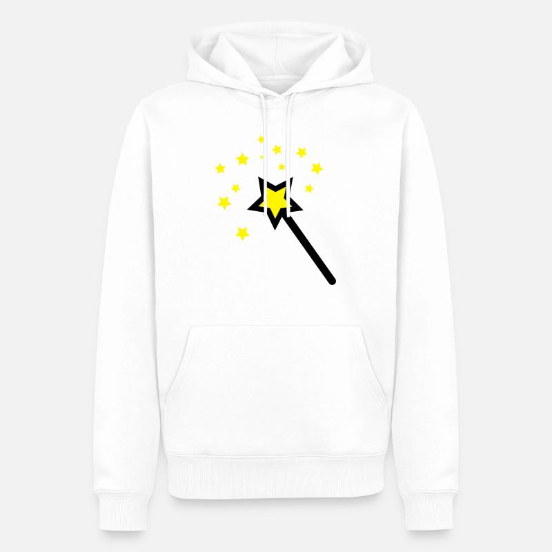Baguette magique - Sweat à capuche Premium bio Homme - blanc