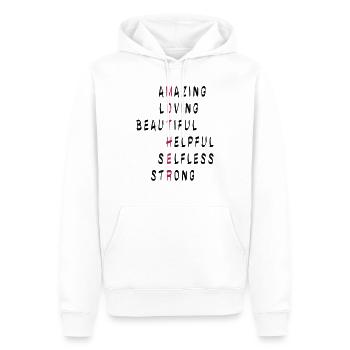 Mutter - Männer Premium Bio Hoodie - Weiß - Vorne - Nico (187cm)