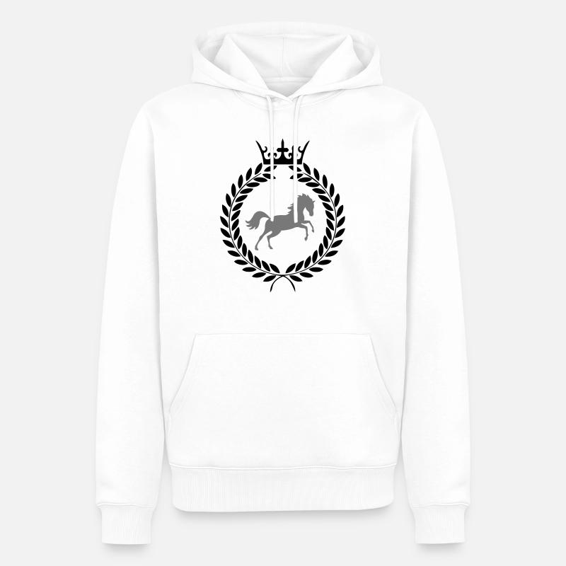 armer le cheval - Sweat à capuche Premium bio Homme - blanc
