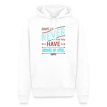 funny robotics engineer artificial intelligence - Men’s Premium Organic Hoodie - white - Front - Nico (187cm)