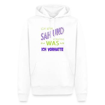geschenkidee humor spaß cool lustiger spruch - Männer Premium Bio Hoodie - Weiß - Vorne - Nico (187cm)