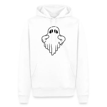 Comic funny floating ghost - Men’s Premium Organic Hoodie - white - Front - Nico (187cm)