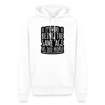 being old people age - Men’s Premium Organic Hoodie - white - Front - Nico (187cm)