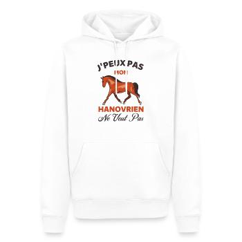 HANOVRIEN 1 - Sweat à capuche Premium bio Homme - blanc - Devant - Nico (187cm)