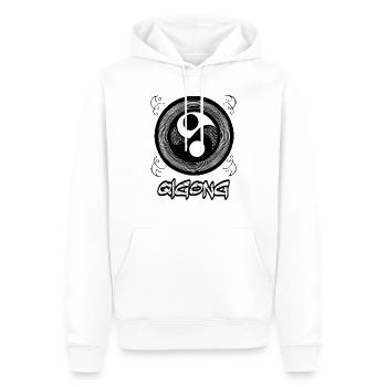 Qigong Méditation Tai Arts Martiaux Taoïsme 2 - Sweat à capuche Premium bio Homme - blanc - Devant - Nico (187cm)