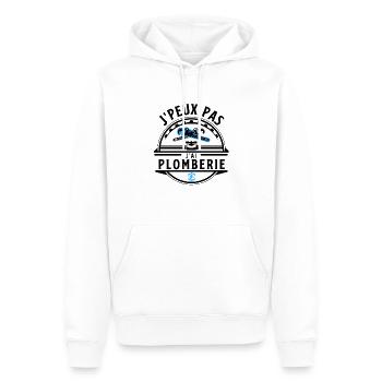 Plomberie - Sweat à capuche Premium bio Homme - blanc - Devant - Nico (187cm)