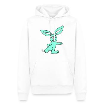 Lapin | Lapin | Vectorgraphique 3 couleurs - Sweat à capuche Premium bio Homme - blanc - Devant - Nico (187cm)