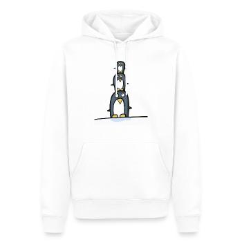 lustige pinguine, akrobatische Pinguine - Männer Premium Bio Hoodie - Weiß - Vorne - Nico (187cm)