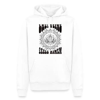 lass deine Seele atmen Geschenk - Männer Premium Bio Hoodie - Weiß - Vorne - Nico (187cm)