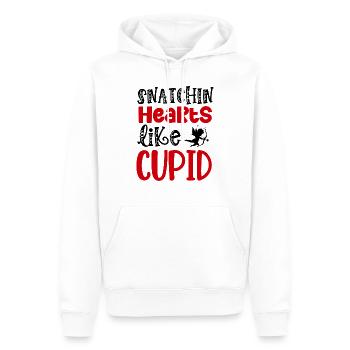 Snatchin hearts like cupid - Männer Premium Bio Hoodie - Weiß - Vorne - Nico (187cm)