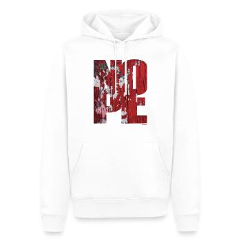 NOPE - sei kein Ja - Sager! - Männer Premium Bio Hoodie - Weiß - Vorne - Nico (187cm)