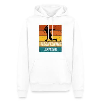 Tischtennisspieler - Männer Premium Bio Hoodie - Weiß - Vorne - Nico (187cm)