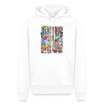kunst digitalart grafikdesign vektorgrafik grafiken - Männer Premium Bio Hoodie - Weiß - Vorne - Nico (187cm)