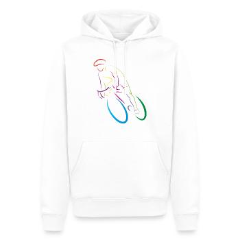rennradfahrer - Männer Premium Bio Hoodie - Weiß - Vorne - Nico (187cm)