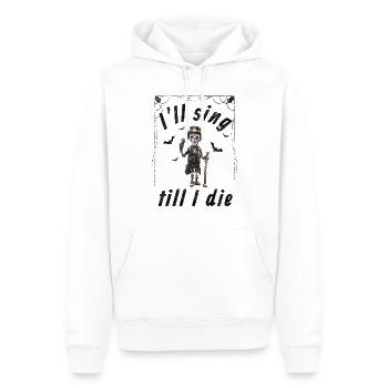 I’ll sing till I die - Halloween Skelett - Männer Premium Bio Hoodie - Weiß - Vorne - Nico (187cm)