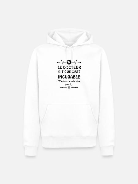 Amour du bricolage - Sweat à capuche Premium bio Homme - blanc