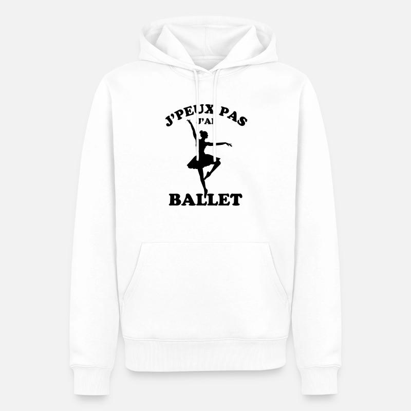 danseuse ballet 1 - Sweat à capuche Premium bio Homme - blanc