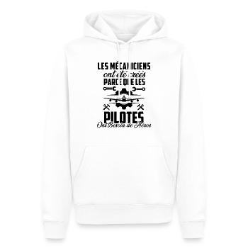 les mécaniciens sont des super héros 1 - Sweat à capuche Premium bio Homme - blanc - Devant - Nico (187cm)