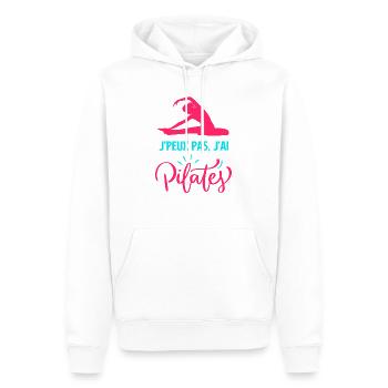 Yoga pilates - Sweat à capuche Premium bio Homme - blanc - Devant - Nico (187cm)