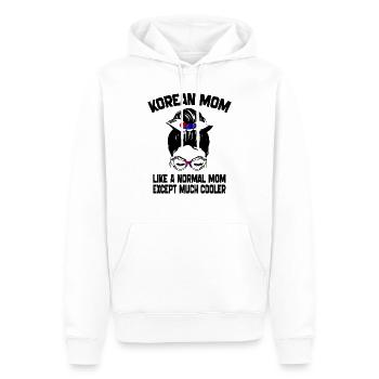 Korean Mom Like A Normal Mom Mother's Day 2024 - Sweat à capuche Premium bio Homme - blanc - Devant - Nico (187cm)