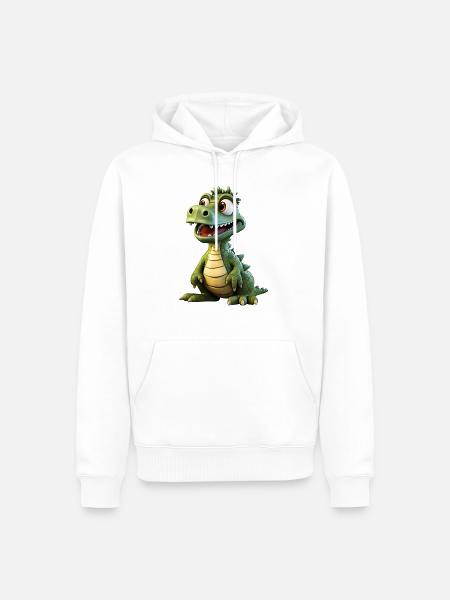 The Funny Crocodile - Men’s Premium Organic Hoodie - white