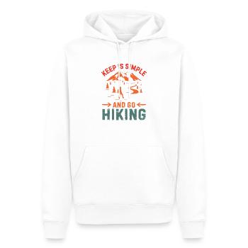 Hiking, outdoor - Men’s Premium Organic Hoodie - white - Front - Nico (187cm)