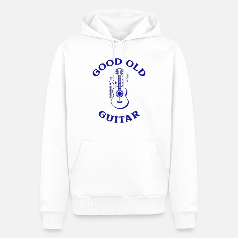 Good Old Guitar (blau) - Männer Premium Bio Hoodie - Weiß