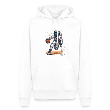 Astronaut basketball player - Sweat à capuche Premium bio Homme - blanc - Devant - Nico (187cm)