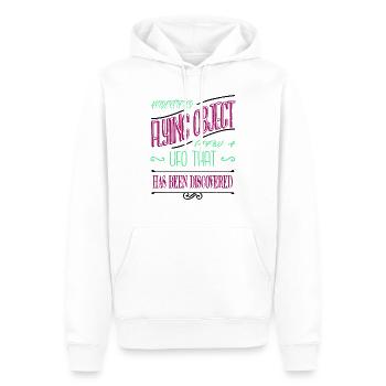 extraterrestre je ne parle pas humain anal échantillon extraterrestre ovni - Sweat à capuche Premium bio Homme - blanc - Devant - Nico (187cm)
