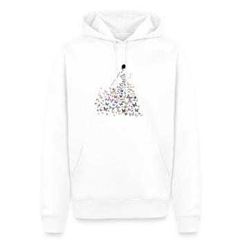 Schmetterling Elegant für alle Jahreszeiten - Männer Premium Bio Hoodie - Weiß - Vorne - Nico (187cm)