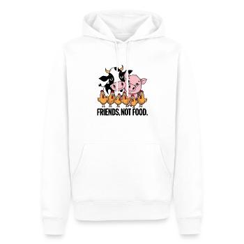 Not Food Animals Kein Fleisch - Männer Premium Bio Hoodie - Weiß - Vorne - Nico (187cm)