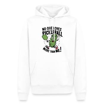 No One Loves Pickleball More Than Me - Männer Premium Bio Hoodie - Weiß - Vorne - Nico (187cm)