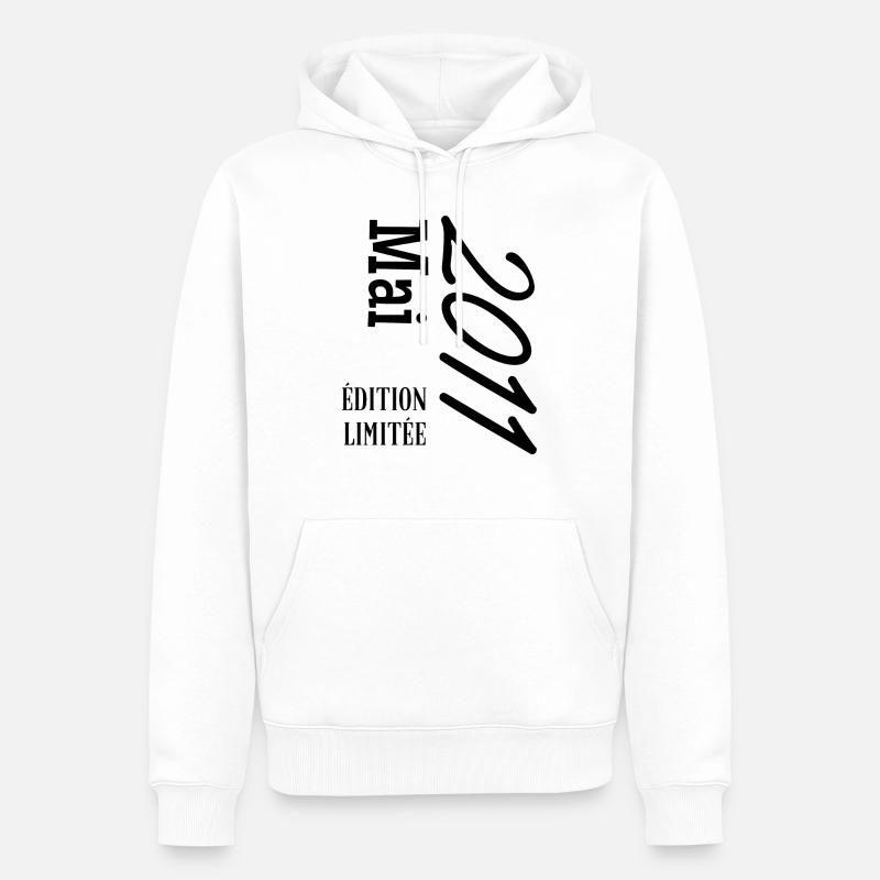 édition limitée Mai 2011 - Sweat à capuche Premium bio Homme - blanc