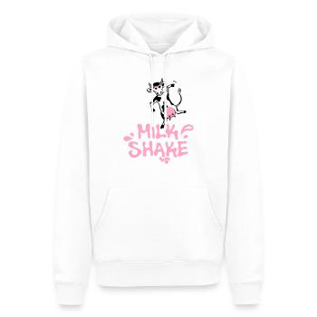 Lustige Milchshake Kuh – schwarz - Männer Premium Bio Hoodie - Weiß - Vorne - Nico (187cm)