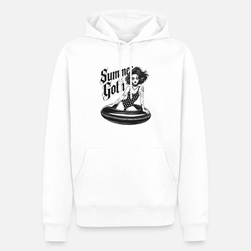 Summer Goth - Männer Premium Bio Hoodie - Weiß
